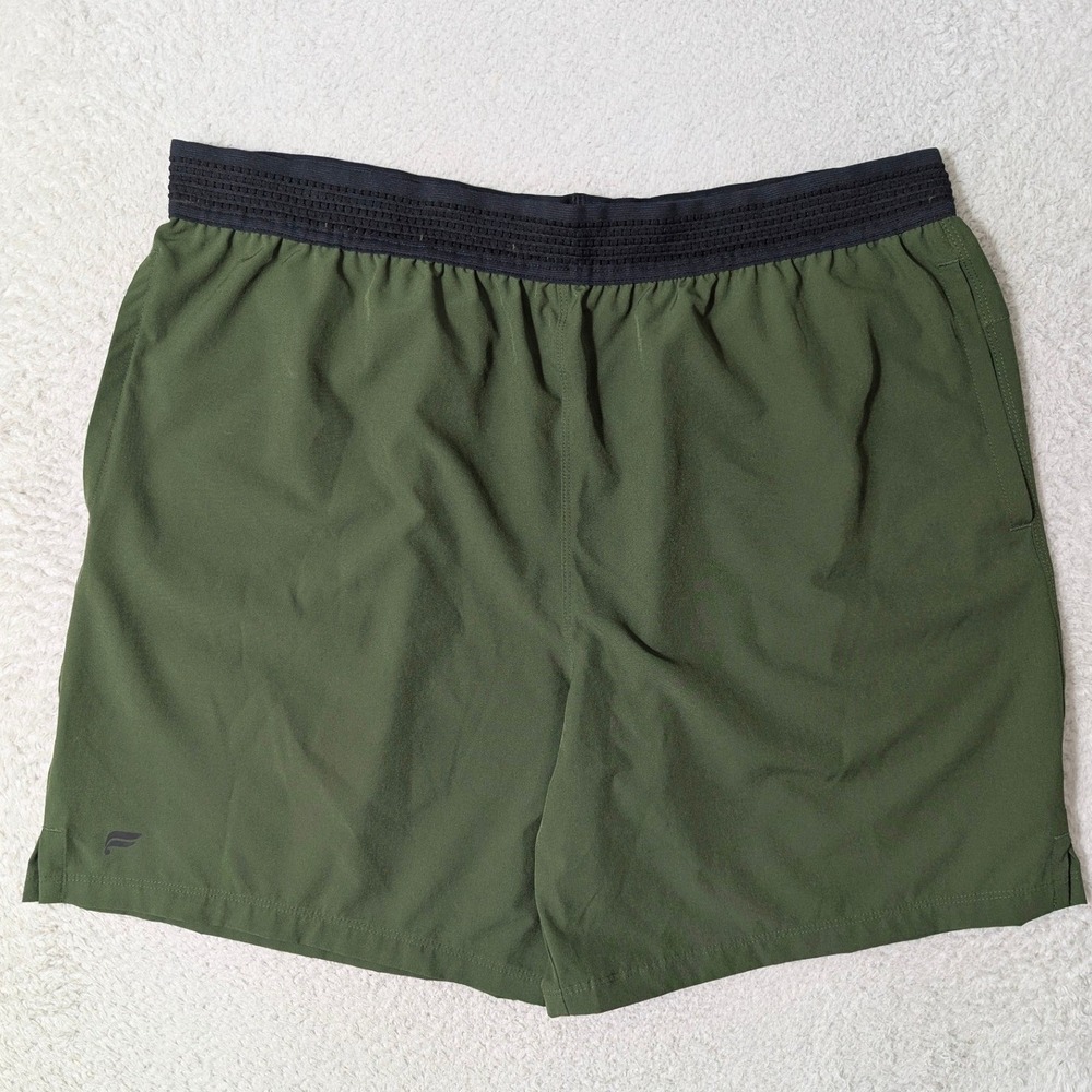 Fabletics One Short‎ Mens XL Olive Green 34/7 Athletic Training Stretch